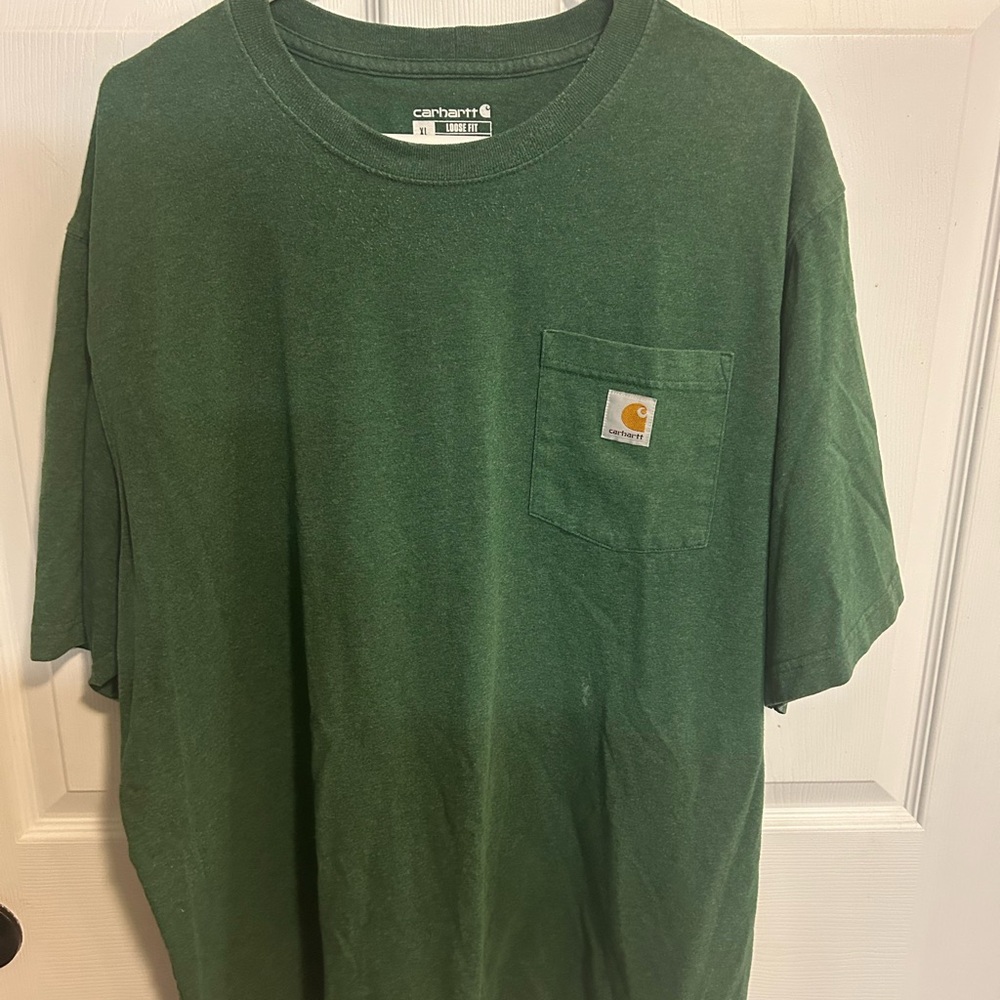 Carhartt Forest Green Tee with Pocket